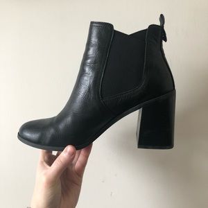 Block heel booties